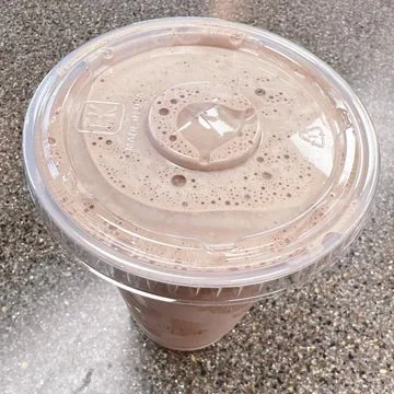 Chocolate milkshake in our takeaway cup